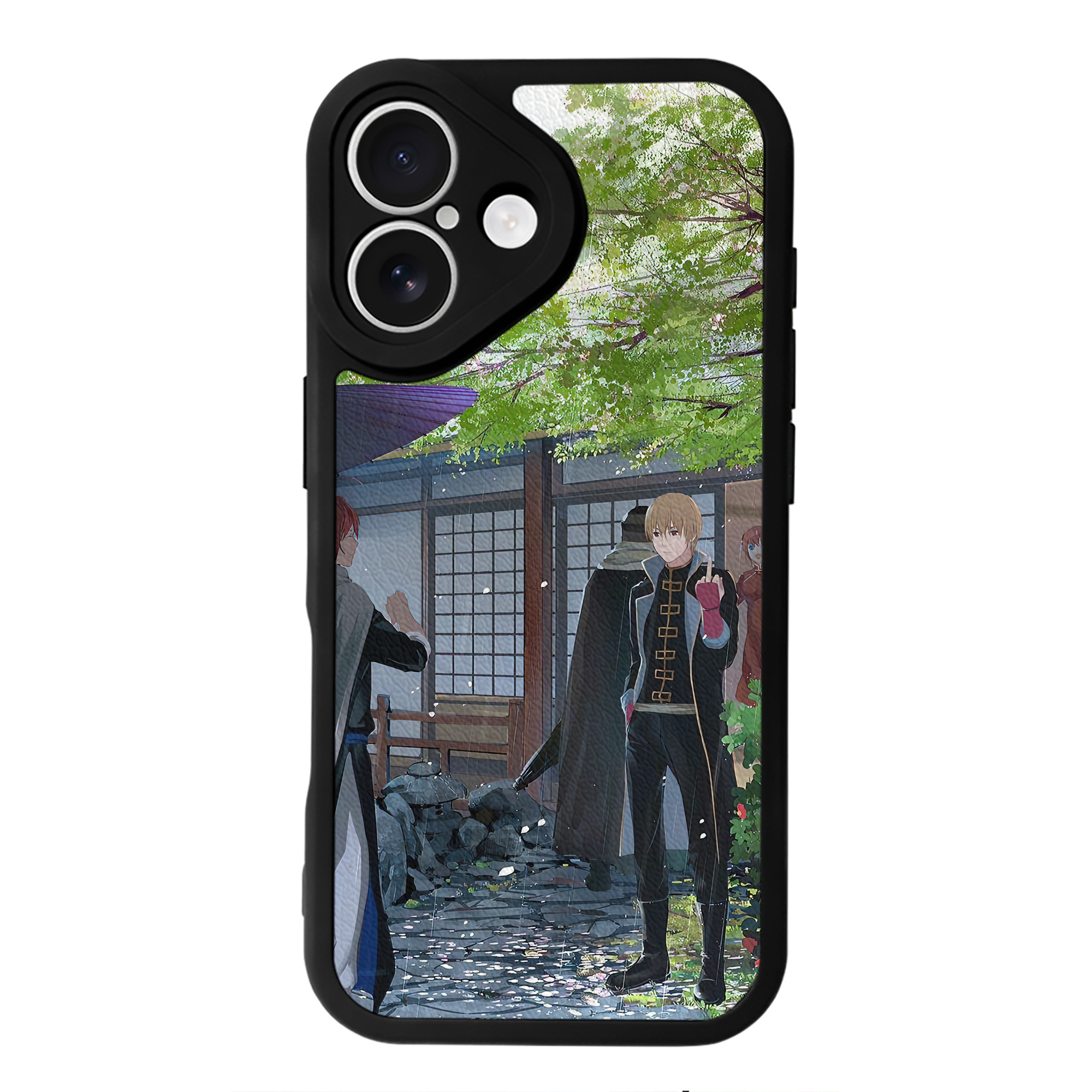 （画像用） ぎんたま 坂田銀時（さかたぎんとき） 神楽 志村新八（しむら しんぱち） GINTAMA Sakata Gintoki Kagura Shimura Shinpachi 【iPhone 16シリーズ対応】シリコンスマホケース（レザー調） 材質：シリコン